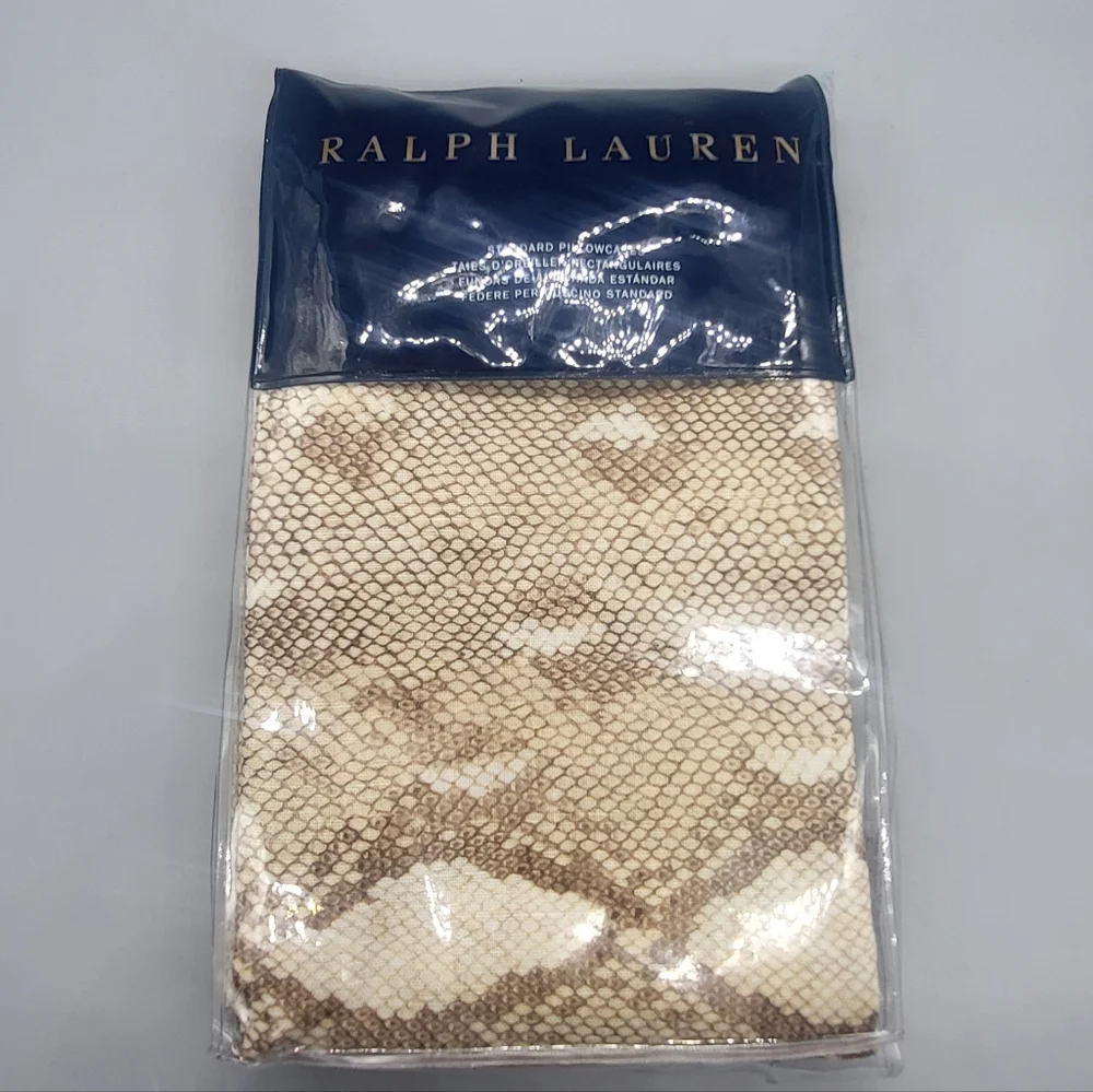 Ralph Lauren Sellek Great Sands Python Print Standard Pillowcases NWOT